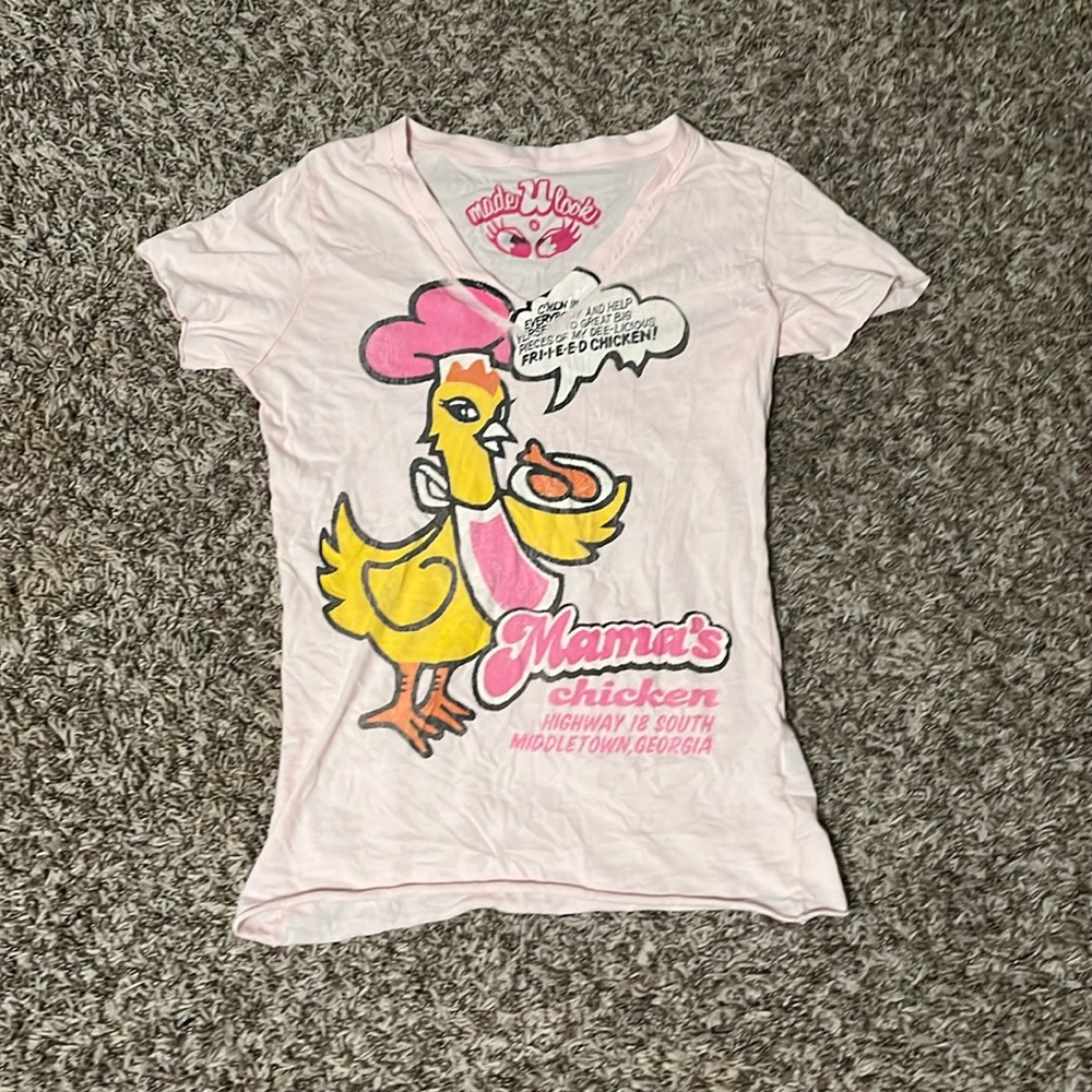 Made U Look Pink Fried Chicken Shirt Women’s Medium